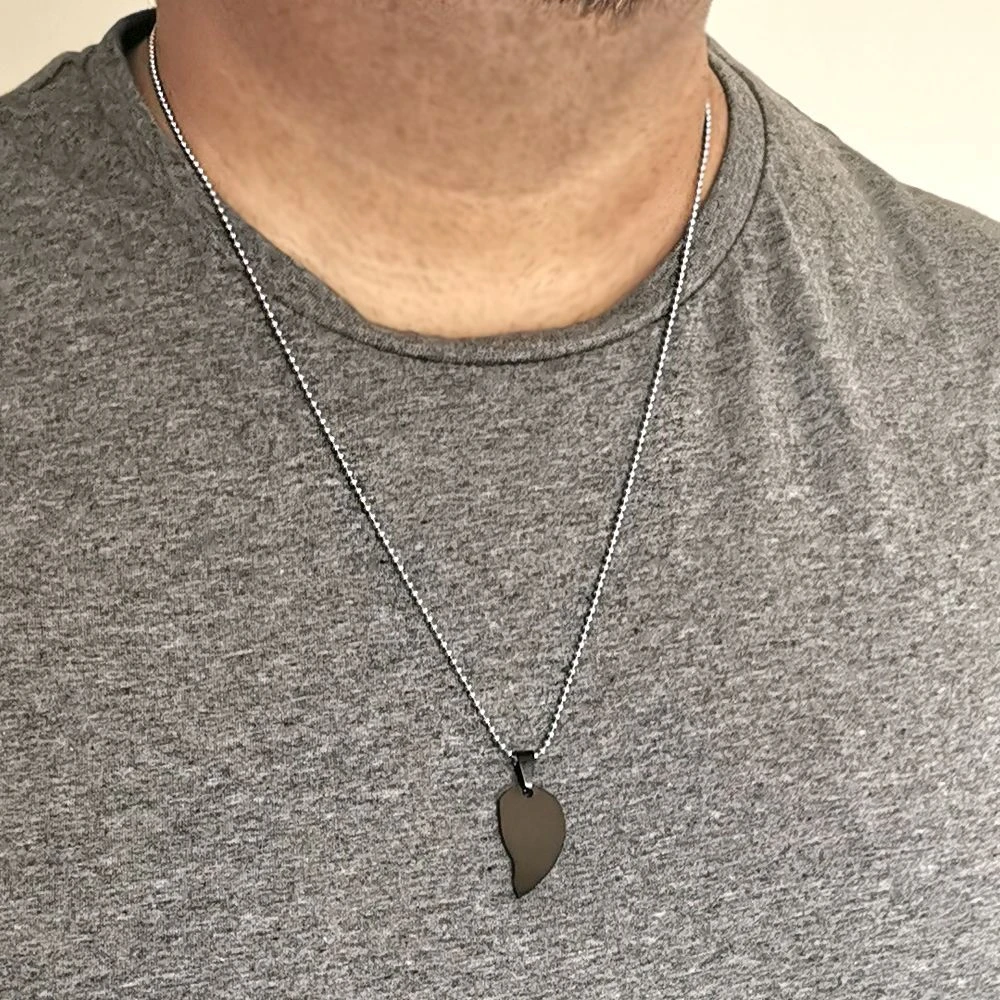 Pendentif Coeur Acier Personnalisé - 2121 – Image 2