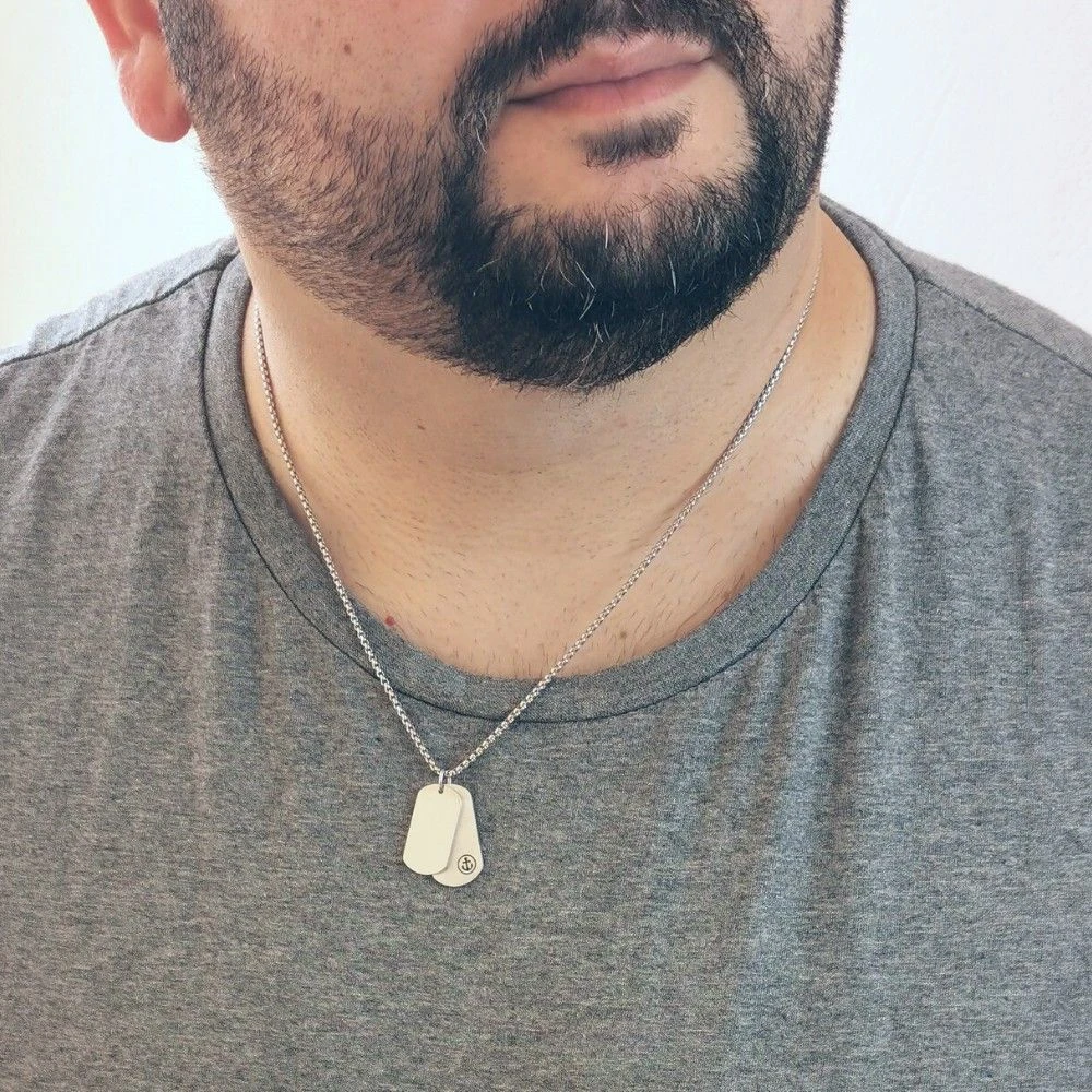 Pendentifs Duo Dogtags Ancre Personnalisés - 2396 – Image 4