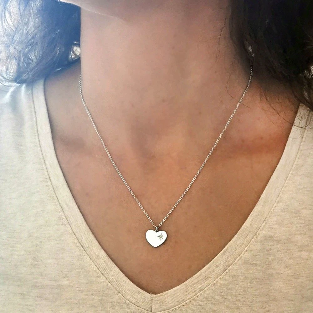 Pendentif Coeur Diamant Personnalisé - 2309 – Image 3