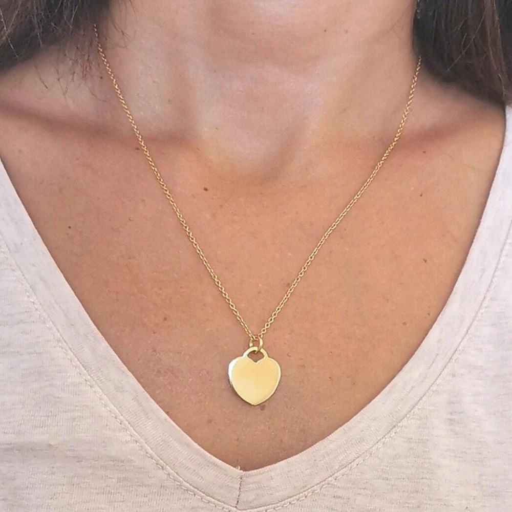 Pendentif Coeur Argent Doré Personnalisé - 2564 – Image 2