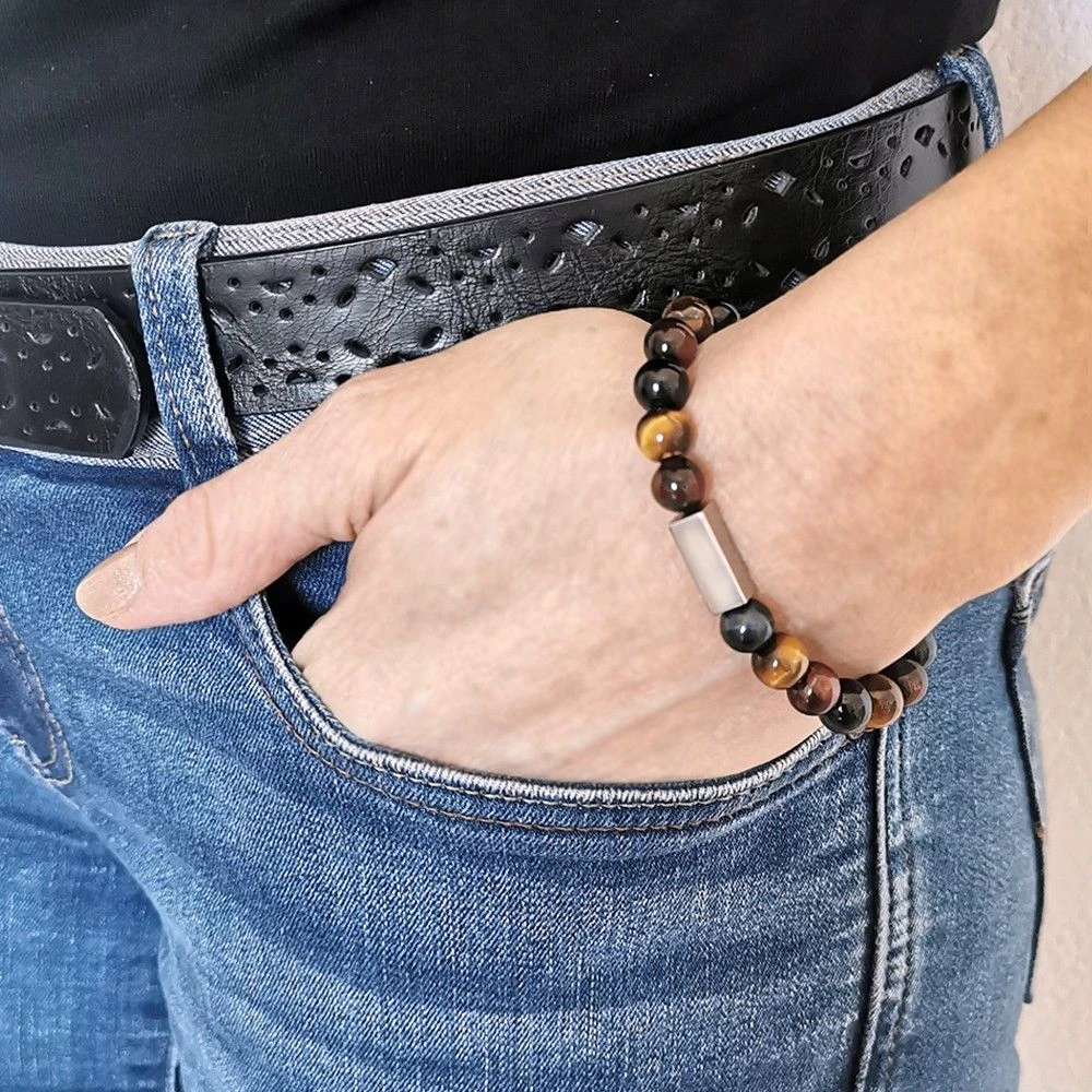 Bracelet Trio œil De Tigre Personnalisé - 2648 – Image 4