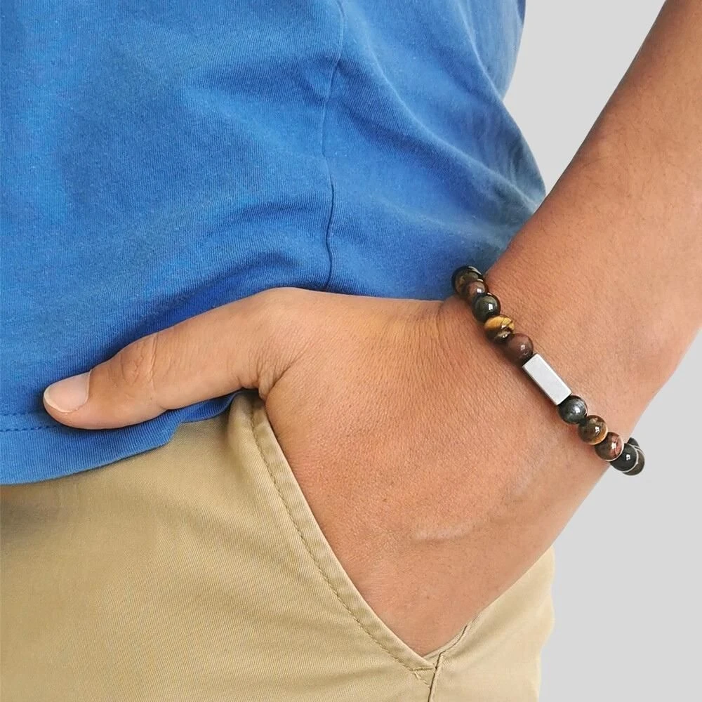 Bracelet Trio œil De Tigre Personnalisé - 2648 – Image 2