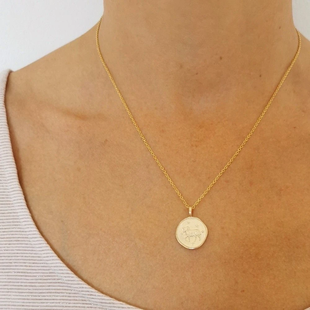 Médaille Bélier Plaqué Or Personnalisée - 2675 – Image 2