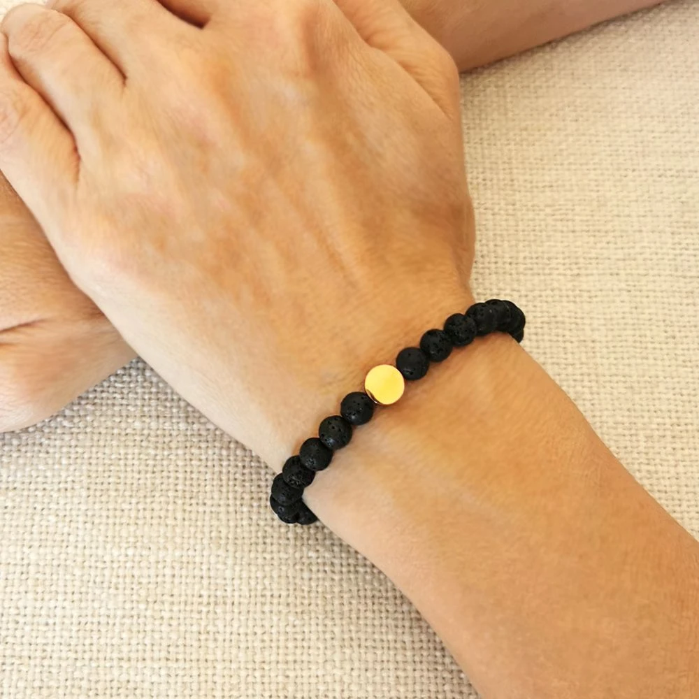 Bracelet Pierre De Lave Personnalisé - 2690 – Image 2