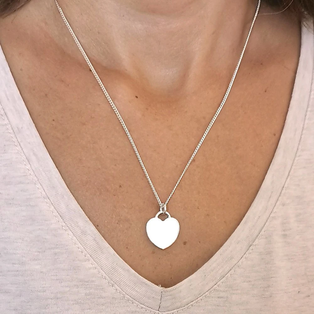 Pendentif Cœur Argent Avec Votre Dessin - 2635 – Image 2