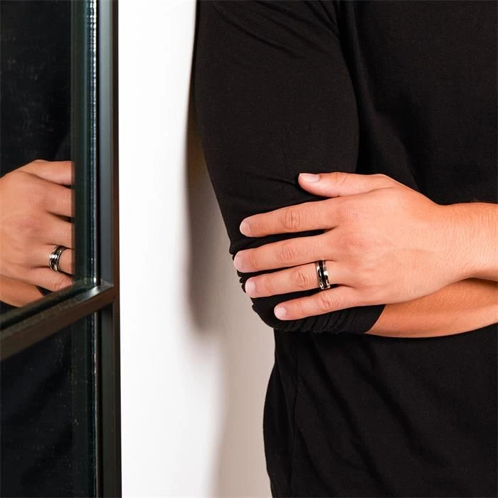 Bague Acier Personnalisée - 0729 – Image 2