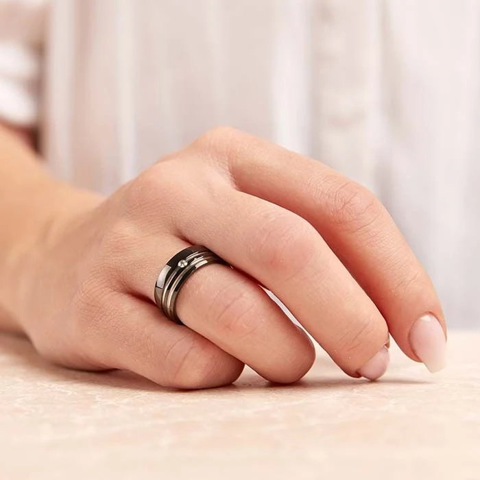 Bague Acier Femme Personnalisée - 1026 – Image 2