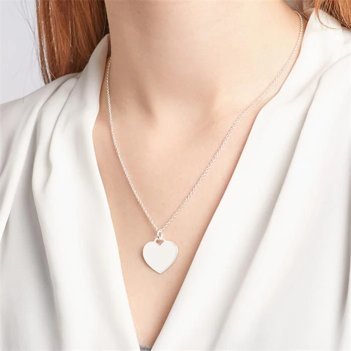 Pendentif Coeur Argent Personnalisé - 1800 – Image 2