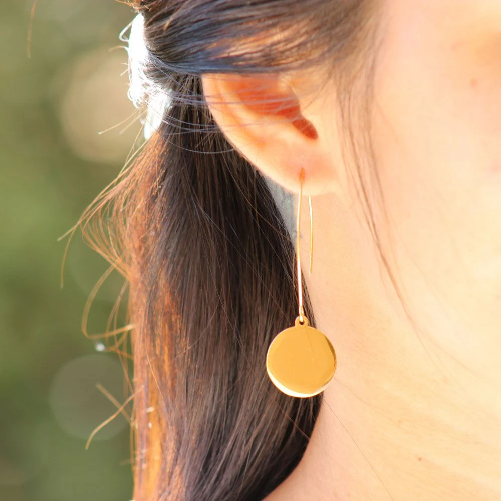 Boucles D'oreilles Acier Personnalisées - 1903 – Image 2