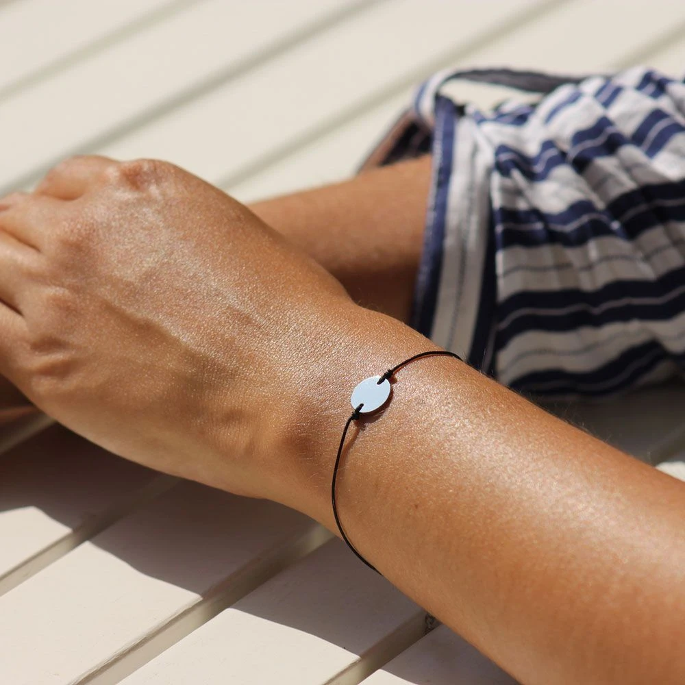 Bracelet Cordon Disque Acier Personnalisé - 2140 – Image 2