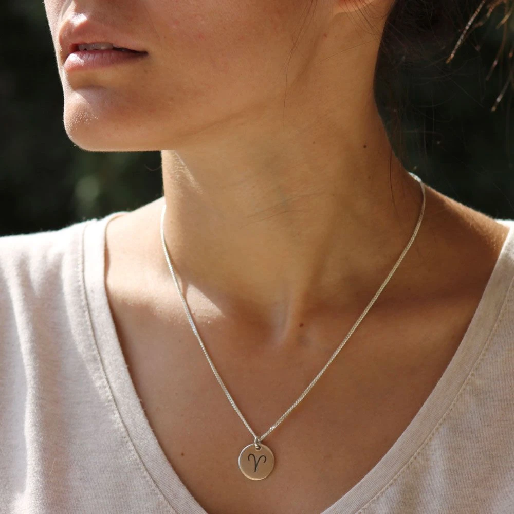 Pendentif Astro Bélier Argent Personnalisé - 2159 – Image 2