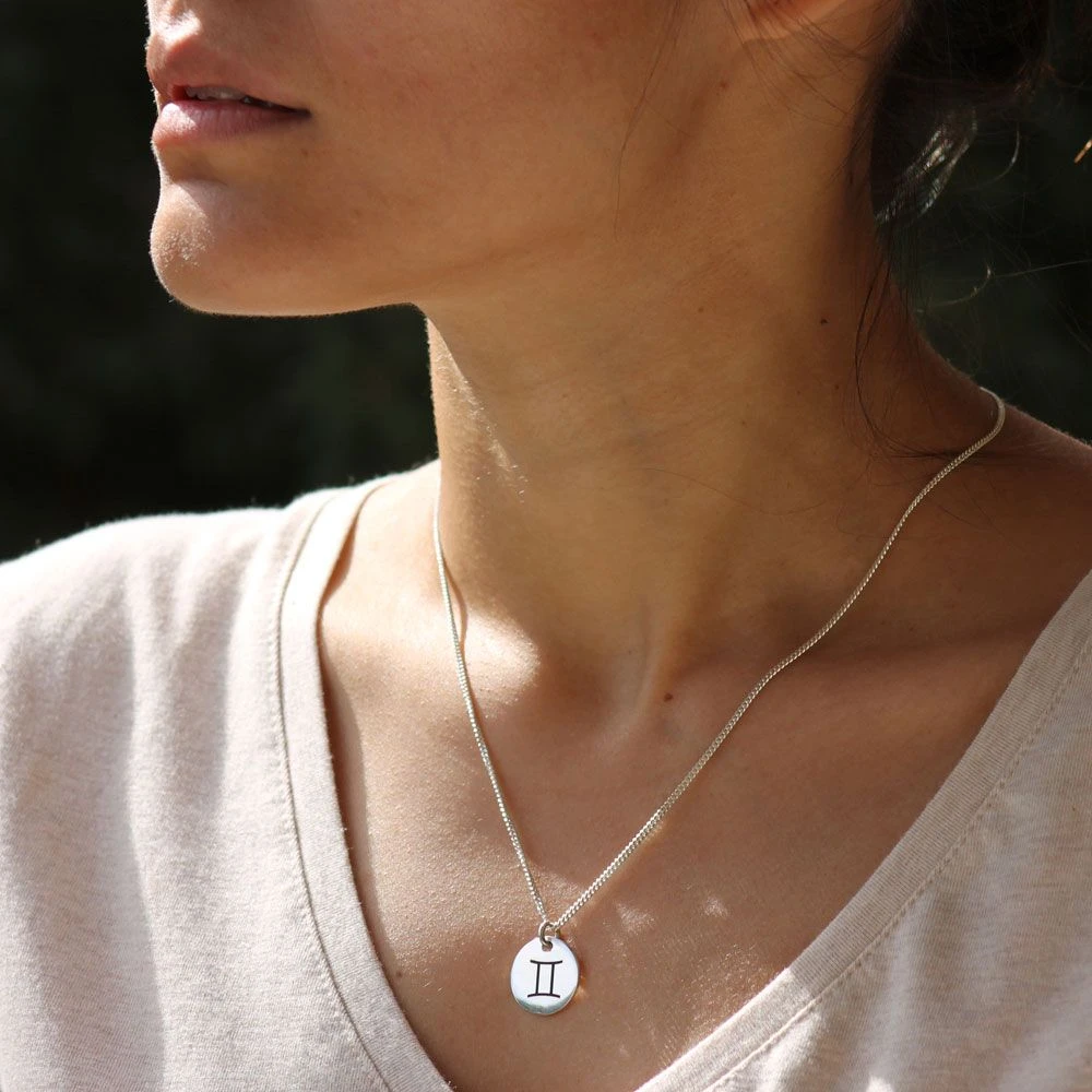 Pendentif Astro Gémeaux Argent Personnalisé - 2161 – Image 2