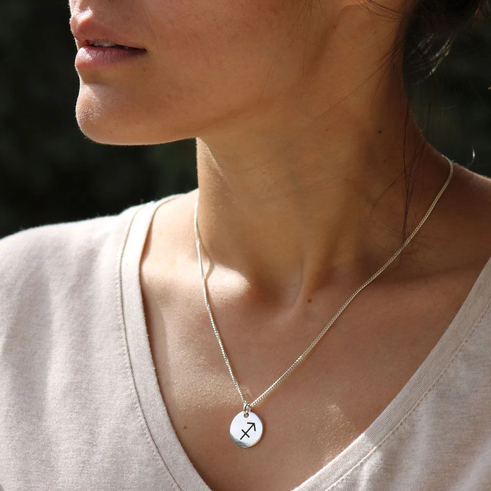 Pendentif Astro Sagittaire Argent Personnalisé - 2167 – Image 2