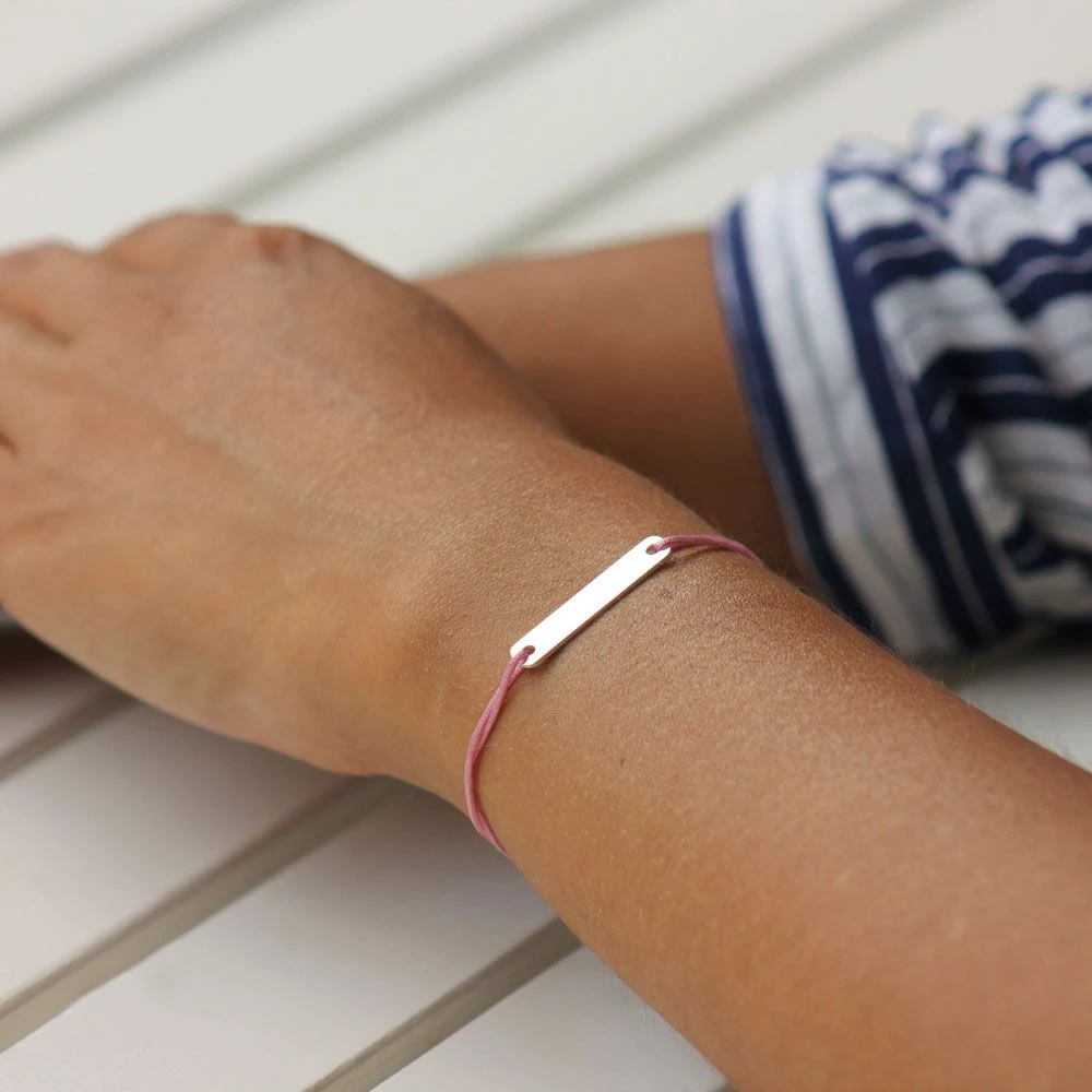 Bracelet Cordon Argent Personnalisé - 2188 – Image 2