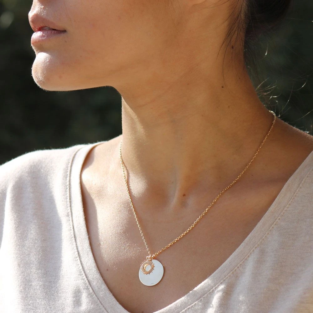 Pendentif Soleil Plaqué Or Personnalisé - 2342 – Image 2