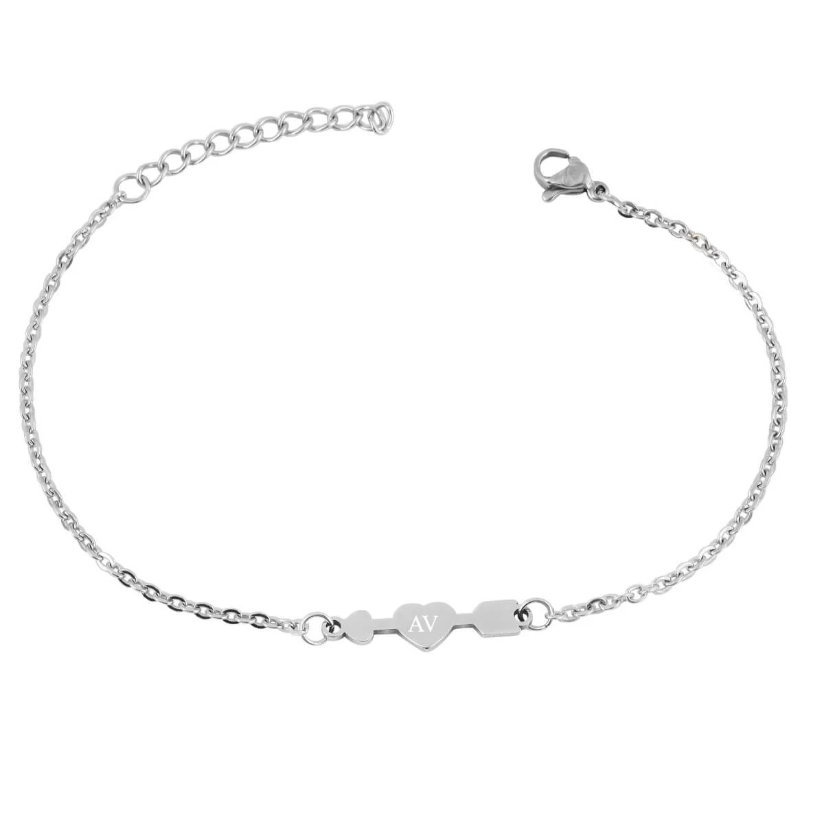 Bracelet Coeur Acier Personnalisé - 2205 – Image 3