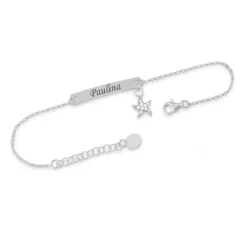 Gourmette Argent étoile Personnalisée - 2314