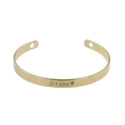 Bracelet Jonc Plaqué Or Personnalisé - 2356