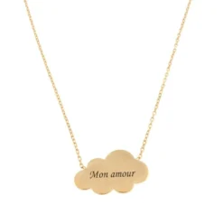 Collier Nuage Plaqué Or Personnalisé -2429
