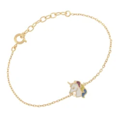 Bracelet Licorne Plaqué Or Personnalisé - 2423