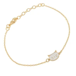 Bracelet Chat Plaqué Or Personnalisé - 2424