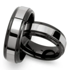 Bagues Duo Tungstène Personnalisées - 0242