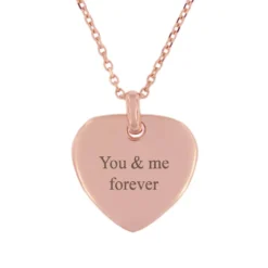 Pendentif Coeur Plaqué Or Rose Personnalisé - 2355