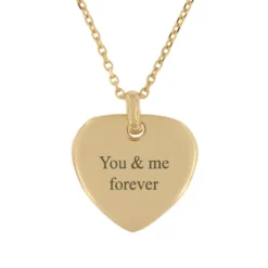 Pendentif Coeur Plaqué Or Personnalisé - 2354