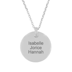 Pendentif Rond Argent Personnalisé - 2360