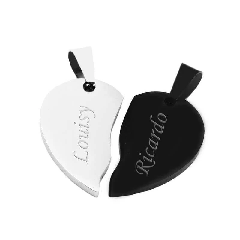 Pendentif Coeur Acier Personnalisé - 2121 – Image 3