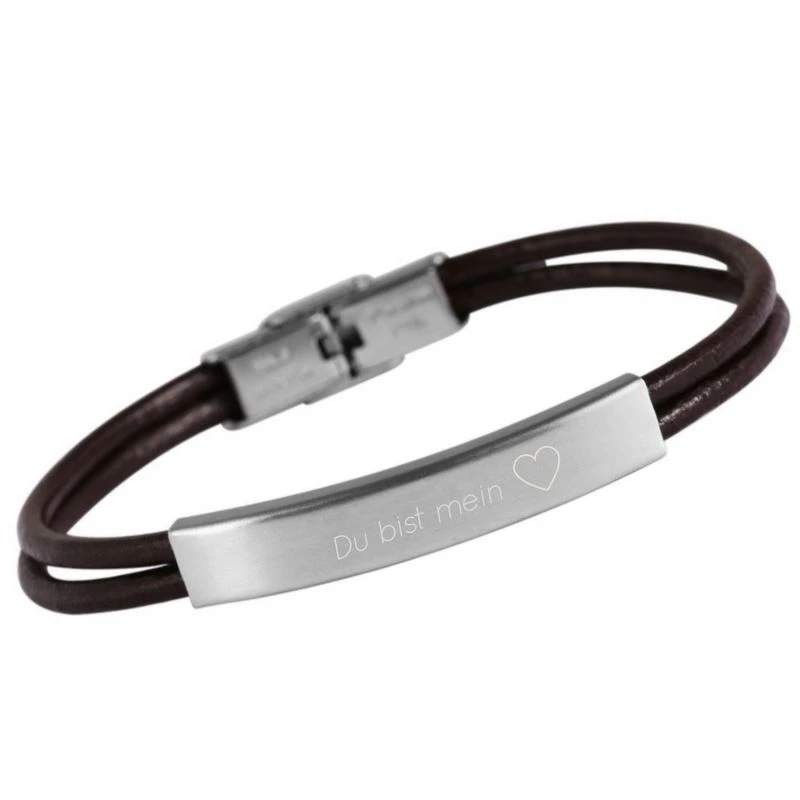 Bracelet Cuir Marron Personnalisé - 1836 – Image 3