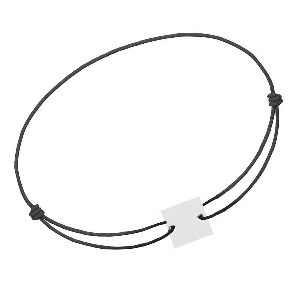 Bracelet Cordon Carré Argent Personnalisé - 2133 – Image 4