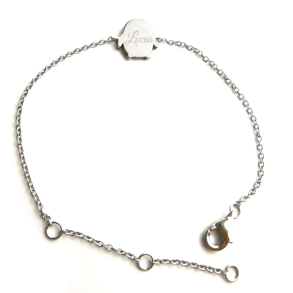 Bracelet Pingouin Argent Personnalisé - 2453 – Image 4