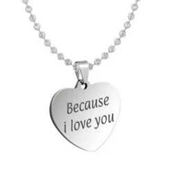 Pendentif Coeur Acier Personnalisé - 1062