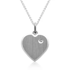 Pendentif Coeur Argent Personnalisé -1113