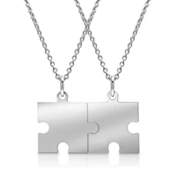 Pendentif Argent Puzzle Personnalisé -1128