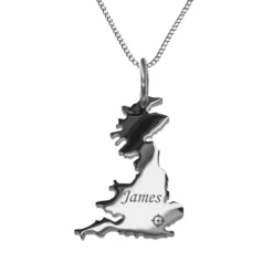 Pendentif Argent Angleterre Personnalisé - 1191