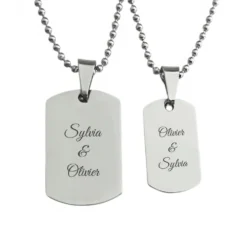 Pendentifs Duo Dogtag Personnalisés - 1212
