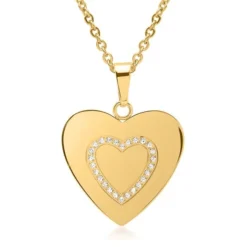 Pendentif Coeur Acier Personnalisé - 1246