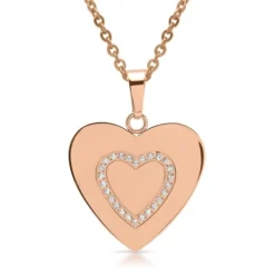 Pendentif Coeur Acier Personnalisé - 1247