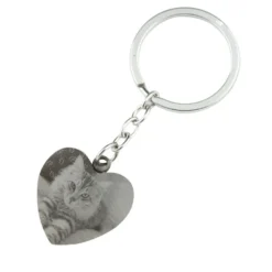 Porte Clé Cœur Avec Photo Gravée - 1522