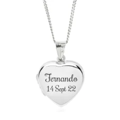 Pendentif Coeur Argent Personnalisé - 1770