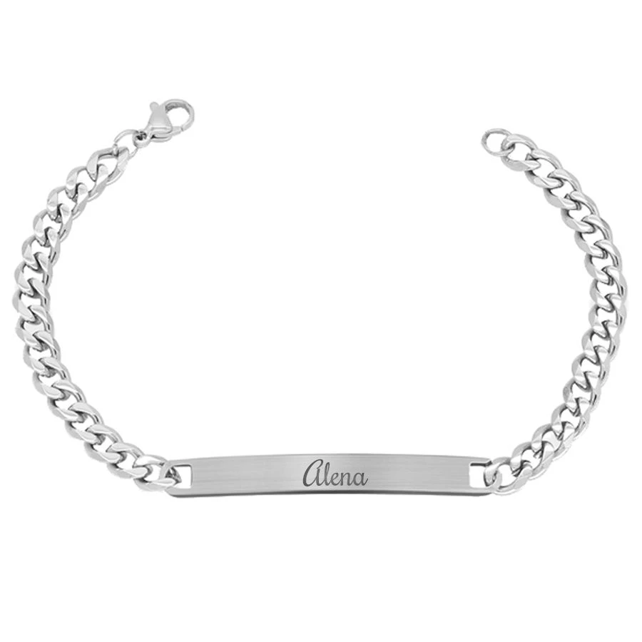 Gourmette Acier Personnalisée - 1856