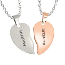 Pendentif Coeur Acier Personnalisé - 1850