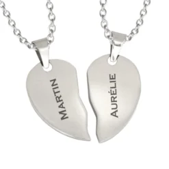 Pendentif Coeur Acier Personnalisé - 1851