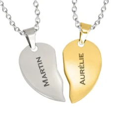 Pendentif Coeur Acier Personnalisé - 1852