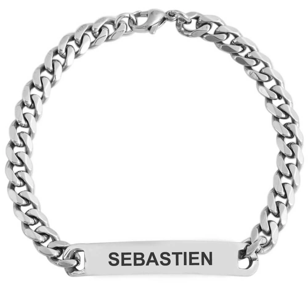 Gourmette Acier Personnalisée - 1888