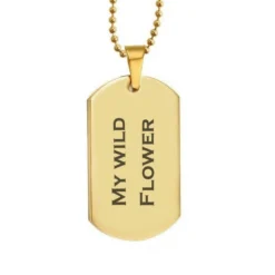 Pendentif Dogtag Doré Personnalisé - 1976