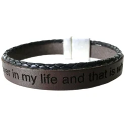 Bracelet Cuir Marron Personnalisé - 2015