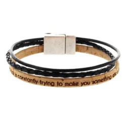 Bracelet Liège Noir Personnalisé - 2025